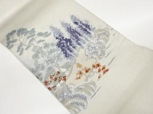 田舎風景模様織出し名古屋帯